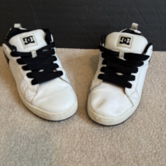 DC Court Graffik Skate Shoes Men's Size 10.5 White Black 300927 - Picture 2 of 10